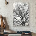 thumbnail image 2 of wall26 Framed Canvas Print Wall Art Top of Black &amp; White Tree with Grunge Background Floral Nature Illustrations Modern Art Rustic Dramatic for Living Room, Bedroom, Office - 16"x24" Wh, 2 of 4