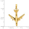 thumbnail image 2 of 14K Gold Polished 3D Jet Pendant Jewelry FindingKing, 2 of 5