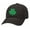 Black, variant on St. Patrick's Day Lucky Clover Embroidered Unisex Adjustable Hat Baseball Cap, Irish Green
