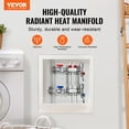 thumbnail image 2 of VEVOR 2-Branch Radiant Heat Manifold, 1/2" PEX Tubing Manifold, Stainless Steel PEX Manifold for Hydronic Radiant Floor Heating, Radiant Heat PEX Manifold Kit with 1/2" Adapters Included, 2 of 9