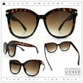thumbnail image 2 of Womens XL Oversized High Temple Horn Rim Plastic Sunglasses Tortoise - Brown, 2 of 8