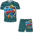 thumbnail image 1 of Super Zings 2022, conjuntos de ropa de verano, camisetas de manga corta para niños, pantalones cortos, ropa de 2 piezas, trajes para niños y niñas, disfraces informales 4T Gao Jinjia LED, 1 of 2