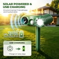 thumbnail image 6 of 2 Pack Solar Cat Repellent for Gardens, Ultrasonic Animal Repeller with USB & Solar, Waterproof Cat Scarers for Gardens with Motion Sensor for Farm Squirrels Dogs Cats Foxes Birds, 6 of 8