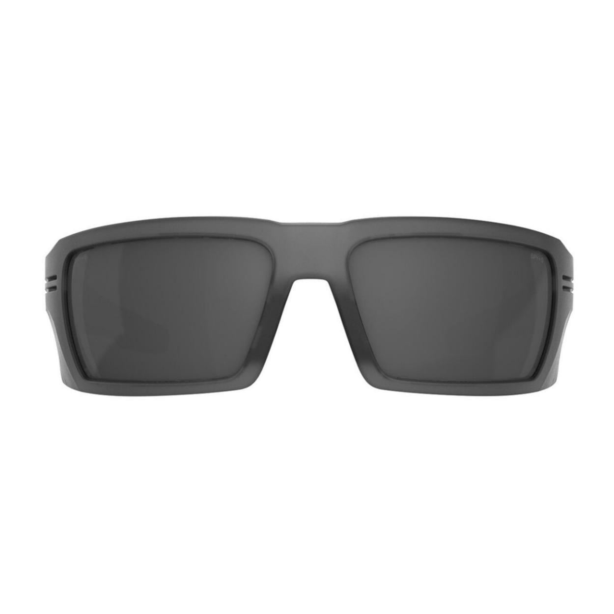 SPY Optic Rebar Smaller Edition ANSI Medium-Large Size Sunglasses with 100 Percent UV Protection (Matte Translucent Gunmetal and Happy Gray Gunmetal Spectra Mirror)