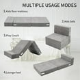 thumbnail image 6 of FICISOG Folding Sofa Bed Floor Mattress for Kids, 3in1 Folding Mattress Kid Fold Up Sofa Futon Folding Chair Bed, Child Foldable Mattress Floor Bed Folding Couch Trifold Mattress for Playroom, 6 of 7