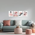 thumbnail image 2 of ZHONGYUTONG 4 Piece Makeup Canvas Wall Art Flower Dress High Heels Perfume Painting Women Fashion Pictures for Girl Bedroom Beauty Wall Decor Framed (24.00" x 36.00" x 4PCS), 2 of 4