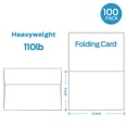 thumbnail image 2 of Paquete de 100 tarjetas y sobres en blanco Ohuhu, 10 x 15 cm, 2 of 9