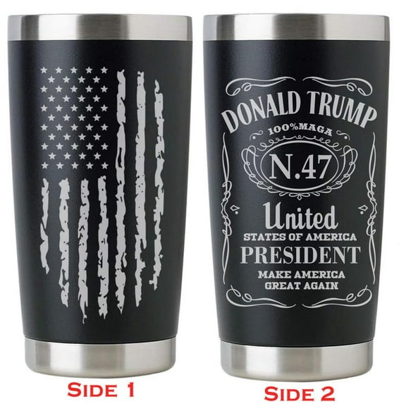 President Trump 47 Tumbler 20oz Trump Gifts for Him and Her Coffee Insulated Mug Design