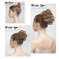 thumbnail image 4 of Nvzi Extensiones de cola de caballo de cabello humano, postizos para cabello de mujer, extensiones rizadas de cabello humano real, 4 of 4
