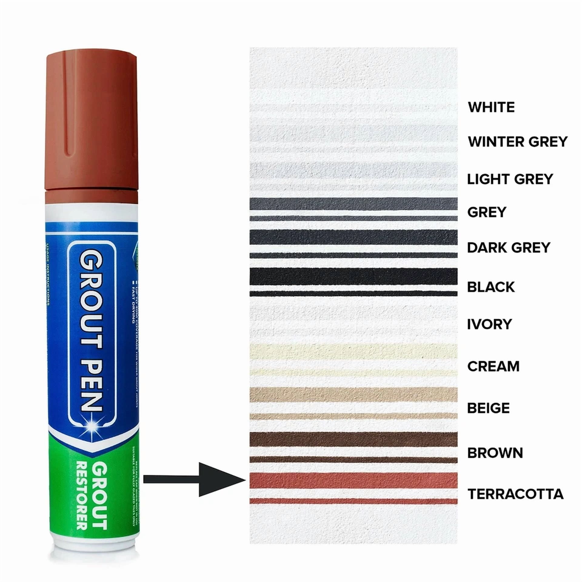 CIRCLE- Grout Pen Tile Paint Marker Terracotta : Waterproof Tile Colorant Pen - Wide Tip