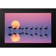 thumbnail image 2 of Hamiti, Bess 14x10 Black Modern Framed Museum Art Print Titled - Family Flamingos, 2 of 5