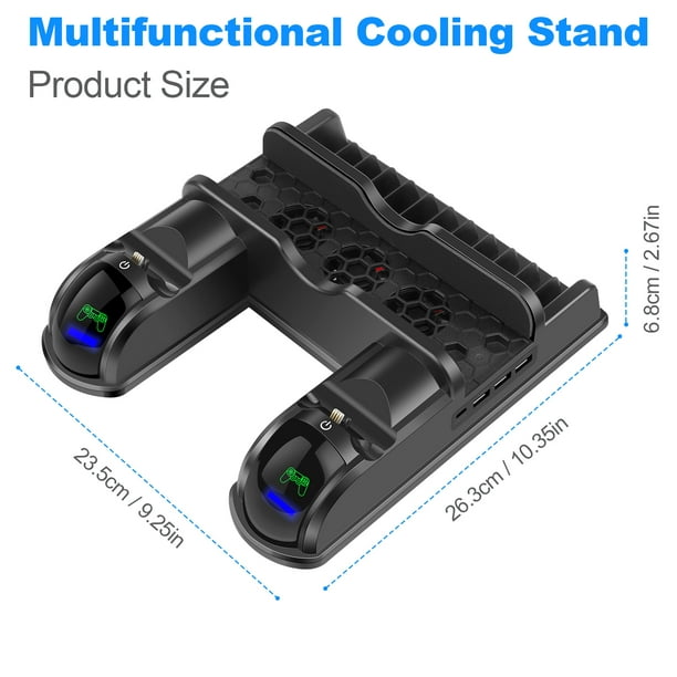 PS4 Stand Cooling Fan Station for Playstation Slim/PS4 Pro PS4 Pro Vertical Stand with Dual Controller EXT Port Charger Dock Station and 12 Game Slots - Walmart.com