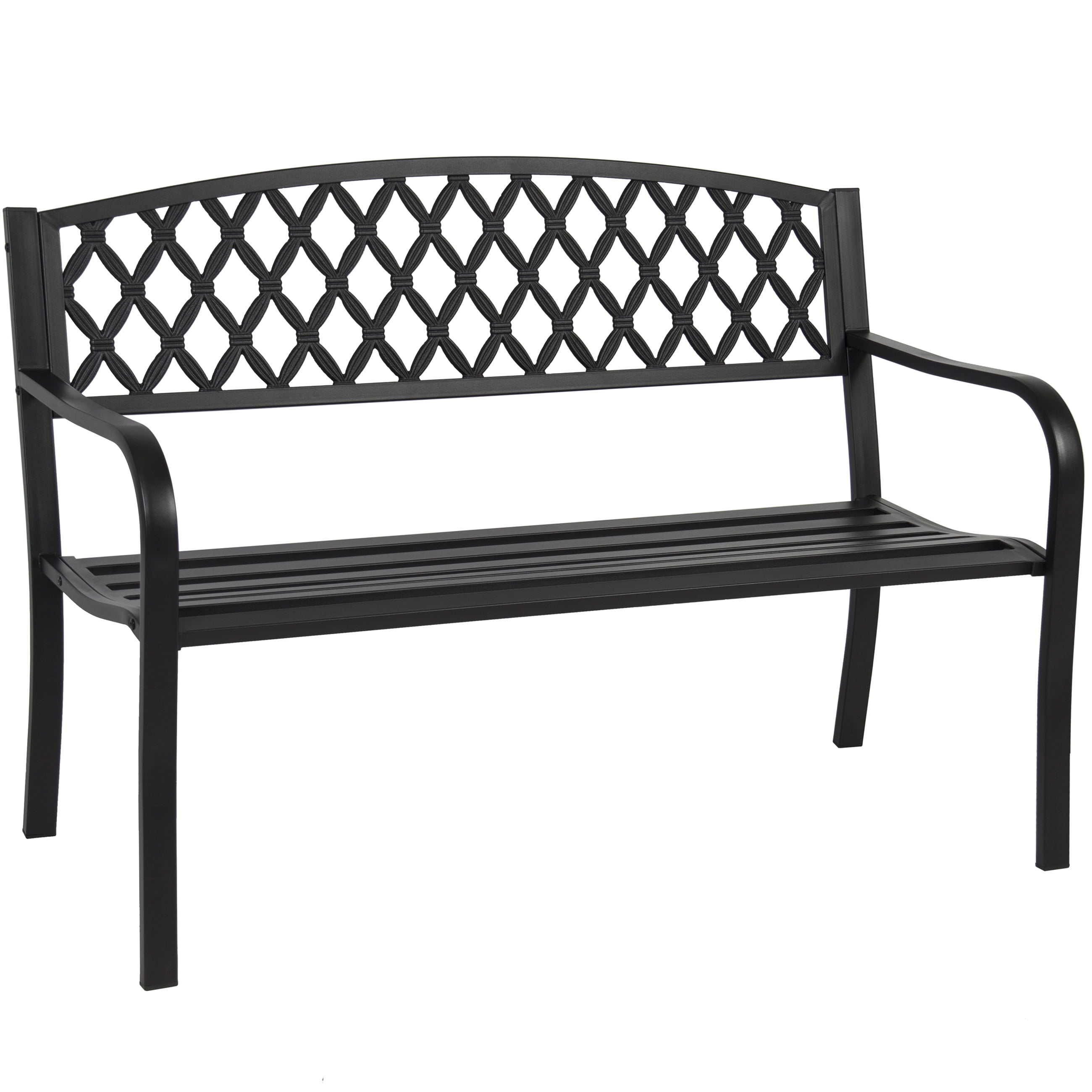 Best Choice Products 50in Steel Outdoor Patio Garden Park Bench