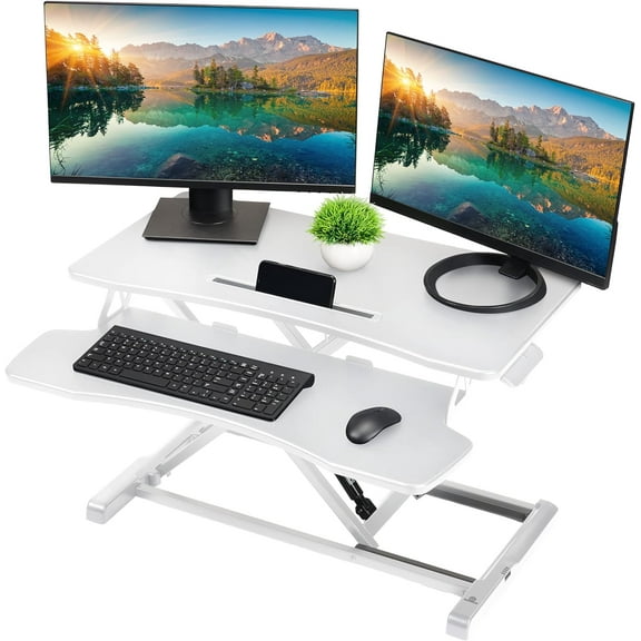 TechOrbits White Standing 32" Desktop Converter