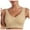 Beige, variant on Sports Bras Women Plus Size for Large Breasts Non Wired Inserts Washable Padded Push Up Vest Crop Top (Pink,S)