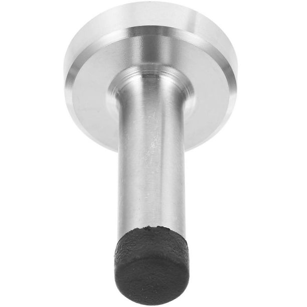 Floor Mounted Small Door Stopper Protects Walls Weatherproof Indoor and Outdoor Use Silver Rectangular 7.5X4.3cm 1Pcs