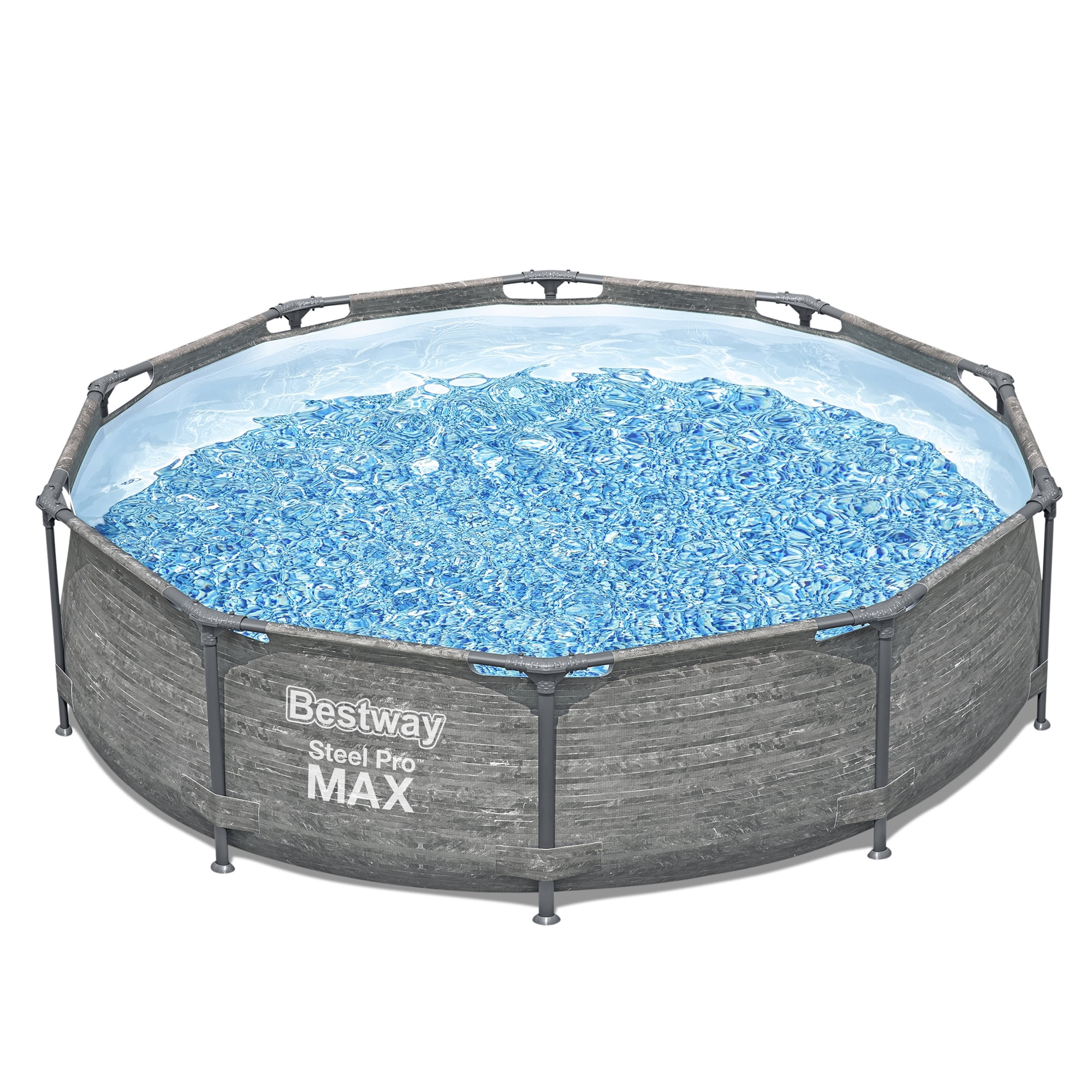 Bestway Steel Pro MAX 10' x 30" Metal Frame Above Ground Pool Set w/ Filter Pump