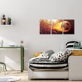 thumbnail image 4 of Hieng Football Wall Hieng Soccer Ball Fire Goal Canvas Picture Sport Theme Painting Prints for Boys Bedroom Office Football Club Wall Decor Framed, 4 of 6