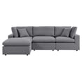 thumbnail image 2 of Modway Commix Sectionnel de Mobilier de Patio Extérieur Sunbrella 4 Pcs, Gris, 2 of 10