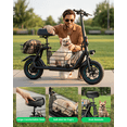 thumbnail image 4 of MIHOVER 550W Pet Friendly Electric Scooter with Seat for Small Dogs, 12" Electric Scooters for Adults, Dual Baskets 36V 7.8AH Battery, UL2272 Certified, 4 of 11