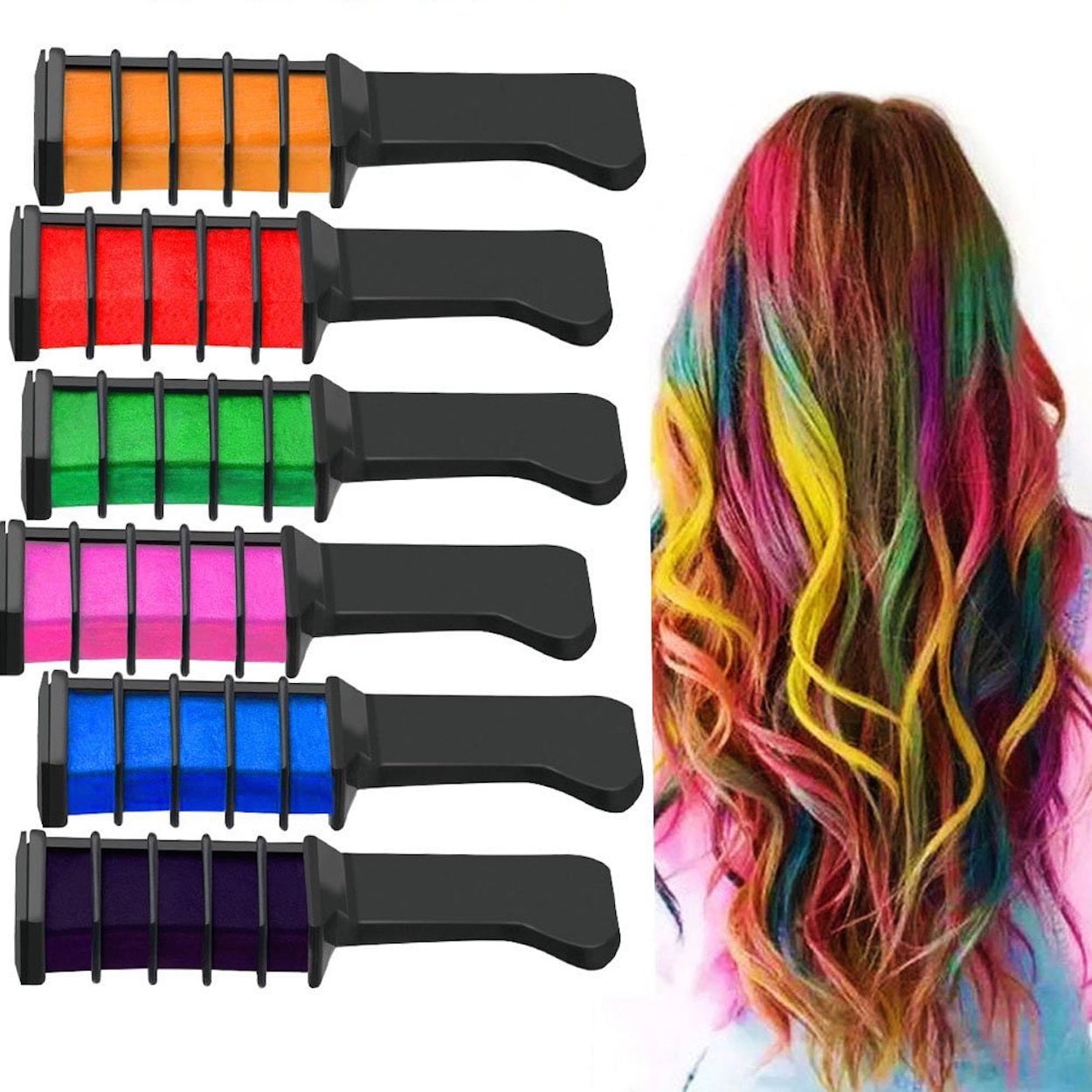 Beautifying Temporary Hair Dye Combs 6 pack