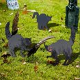 thumbnail image 4 of Señales de jardín de Halloween Yuarrent Atmósfera aterradora negra con silueta de gato acrílico 18*2*30cm, 4 of 6