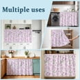 thumbnail image 6 of Pink Purple Spring Floral Small Sink Skirt, Bathroom Vanity Cabinet Adhesive Curtain, Green Botanical Wildflower Blossoms Utility Under Sink Cover Decorative Kitchen Cabinet Curtains 10"x11", 6 of 8