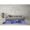 thumbnail image 3 of Ahgly Company Indoor Square Patchwork Blue Transitional Area Rugs, 4' Square, 3 of 4