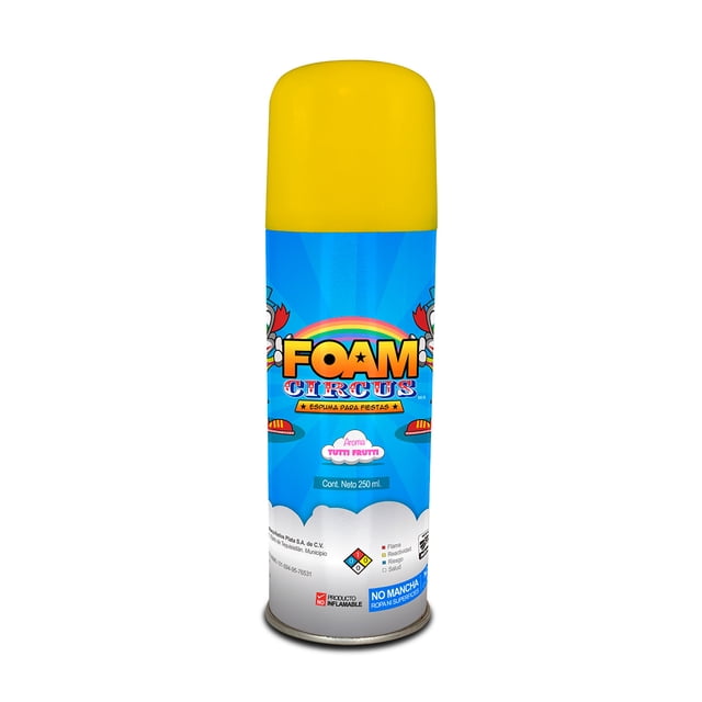 Espuma para fiestas Foam Circus Paquete c 5 Latas 250 ml. Espuma para fiestas Foam Circus Paquete c 5 Latas 250 ml. Espuma Foam Circus en spray para fiestas de 250 ml.