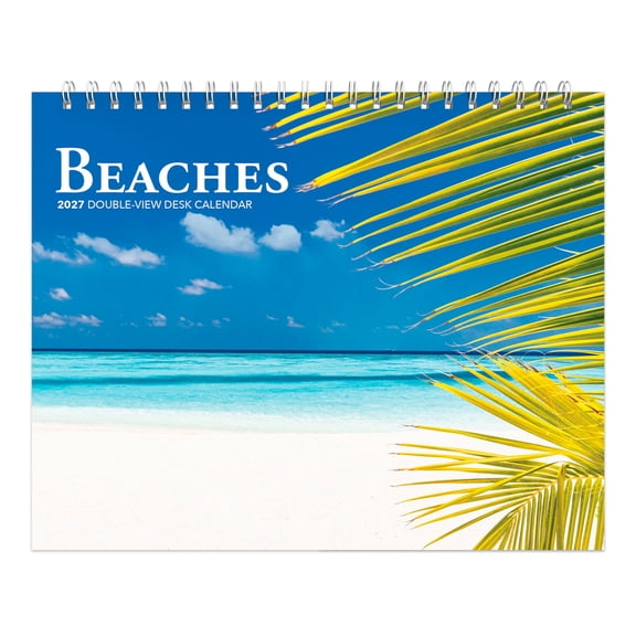 Beaches | 2027 7.5x6" Double-View Easel Desk Calendar