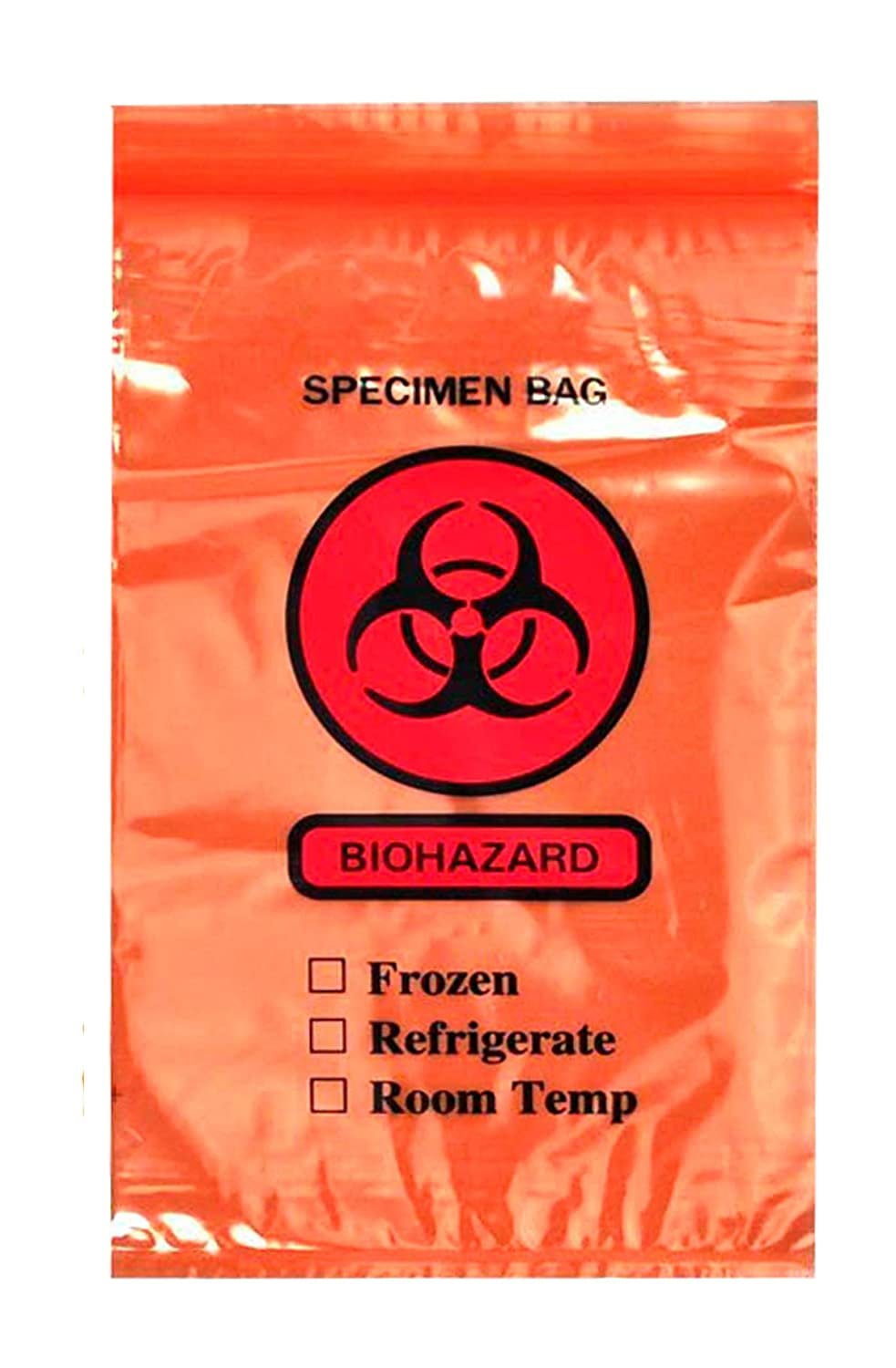 Pack of 1000 Specimen Transfer Bags, Red Opaque 6 x 9 Zip Lock Bags3 ...