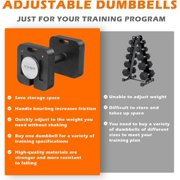 Home Gym Equipment, Square Dumbbell 9 in 1 Free Adjustable Dumbbell 80LBS square Dumbbell 9 in 1 Free Weights for Multi weight Options Quick-Lock Adjustable Dumbbell, Black Exercise Equipment