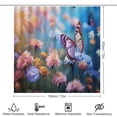 thumbnail image 2 of Watercolor Wildflowers Bathroom Sets with Shower Curtain And Rugs, Incl with 12 Hooks，Toilet Lid Oval Rug, 2 of 8