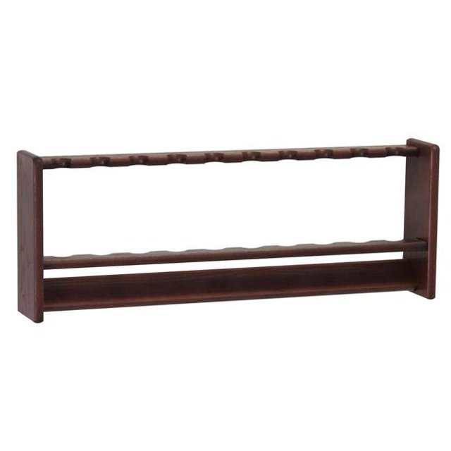 10 Pool Cue Rack - Mahogany