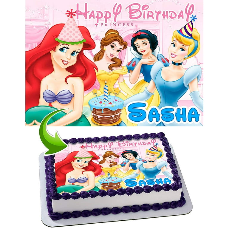 Princess Theme Personalized Cake Topper