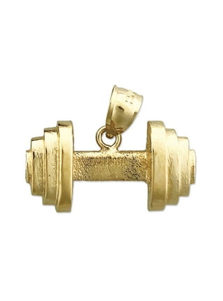 Dumbbell locket deals gold