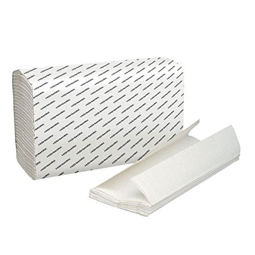 Highmark® 100% Recycled C-Fold Paper Towels, White, 150 Towels Per Pack, Case Of 16 Packs