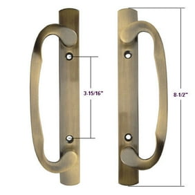 Sliding Glass Patio Door Dummy Handle Set Mortise Type Bronze 3