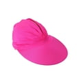 thumbnail image 2 of Deago Women's Sun Visor Hat Empty Top Baseball Sun Cap Summer UPF 50+ UV Protection Wide Brim Beach Sport Cap (Rose Red), 2 of 8