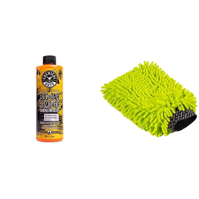Kit de lavado para auto Chemical Guys con removedor de insectos y alquitrán, 473 ml, guante de lavado
