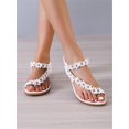 thumbnail image 4 of Women Flower Decor Thong Sandals, Fashion Summer Flat Sandals, 4 of 4