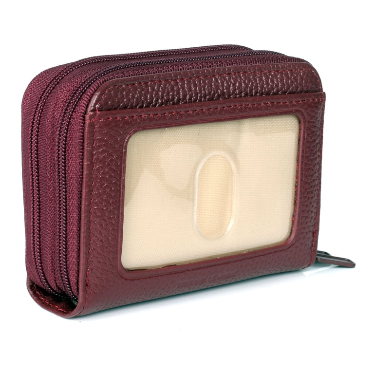 Julia Buxton Women's Red Leather Wizard Wallet, Hudson Pik-Me-Up