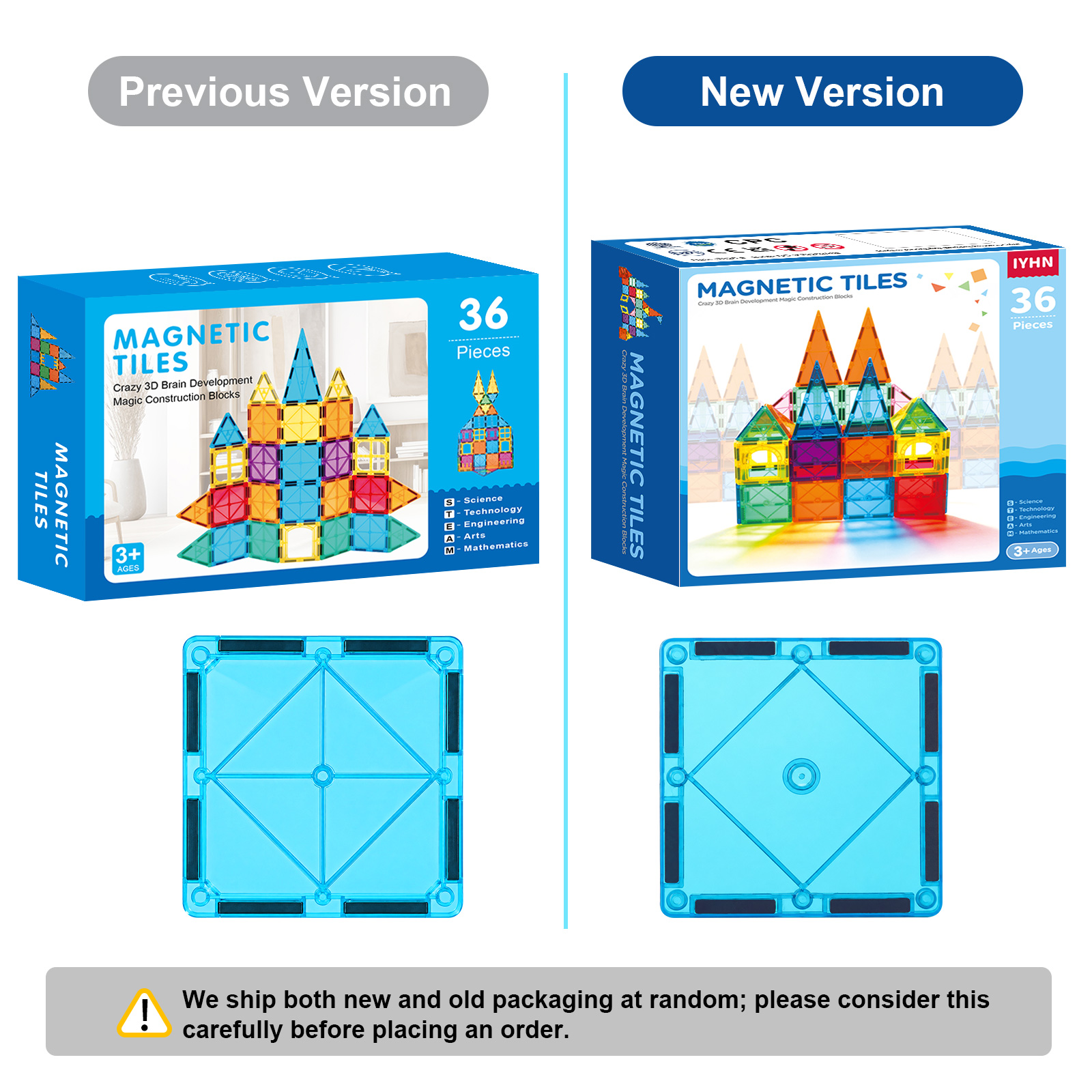 IYHN 36-Piece Magnetic Blocks Montessori Toy Set photo 8