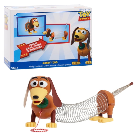 Disney•Pixar's Toy Story Slinky Dog Pull Toy, Walking Spring Toy for Boys and Girls, Kids Toys for Ages 18 Month