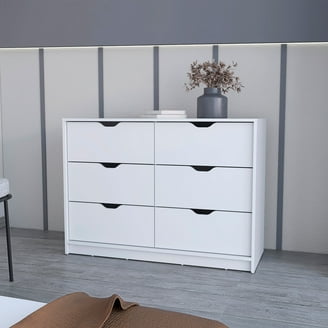 Novogratz Kelly 6 Drawer Dresser, Ivory Oak - Walmart.com