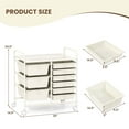 thumbnail image 3 of Costway 9 Drawer Rolling Organizer Cart Utility Storage Tools Scrapbook Paper Multi-Use White, 3 of 10