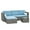 Blue, variant on Outsunny 3-Piece Rattan Wicker Patio Coffee Table Sofa Set - Blue