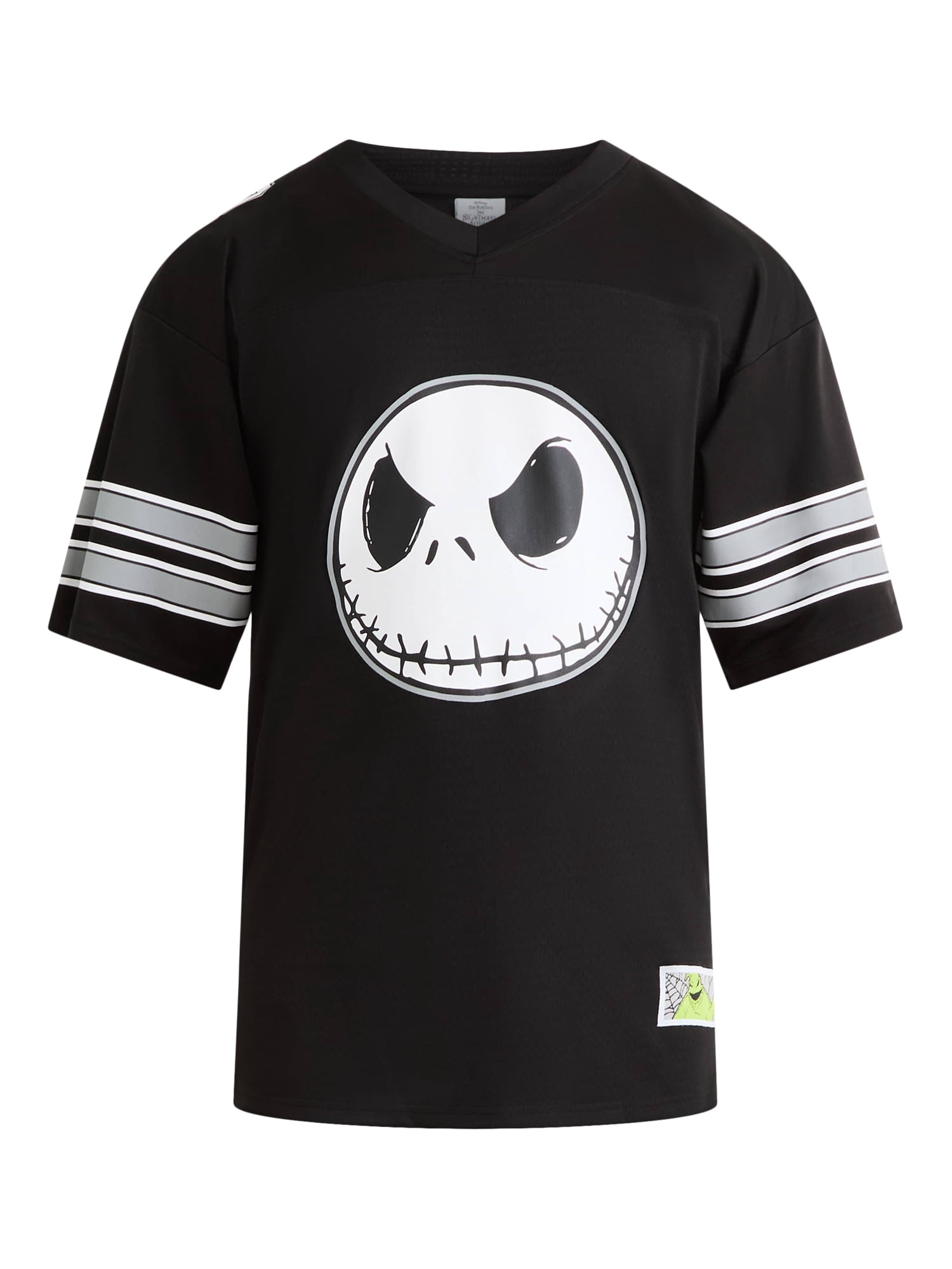 Nightmare Before Christmas Men's & Big Men's Jack Skellington Football Jersey, Sizes XS-3XL