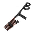 thumbnail image 1 of Height Adjustable Folding Crutch, Non-slip Aluminum Alloy, Forearm Crutch, Coffee Color, 1 of 1