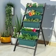 thumbnail image 4 of Costway 5-tier Vertical Garden Planter Box Elevated Raised Bed w/5 Container Green, 4 of 9